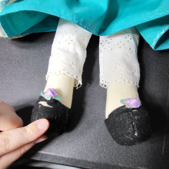 Cow Cloth Doll Floral Dress Stuffed Plush Country Farmhouse Style Decor - Picture 5 of 8